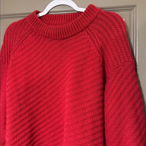 Universal Thread • Knit Rich Red Crew Neck Sweater - Picture 2 of 4
